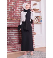 Siyah Beli Lastikli Kalem Etek
