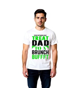 Baba Günü Brunch Buffet Tasarımı Baskılı Erkek Tişört