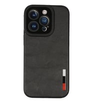 Newface Apple iPhone 14 Pro Kılıf Loop Deri Silikon - Siyah