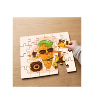 Gitar Çalan Havuç Tasarımlı 24 Parça Ahşap Çocuk Puzzle MPK0635