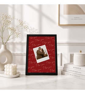 Kişiye Özel Aşk Çerçevesi 13x18 – Polaroid Tasarımlı Sevgili Fotoğraf Çerçevesi Romantik Sevgili Hediyesi