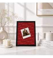 Kişiye Özel Aşk Çerçevesi 13x18 – Polaroid Tasarımlı Sevgili Fotoğraf Çerçevesi Romantik Sevgili Hediyesi