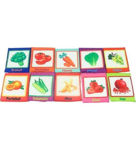 BİRLİK BABYCİM EĞİTİCİ YUMUŞAK KARTLAR MEYVE SEBZE URT003-03