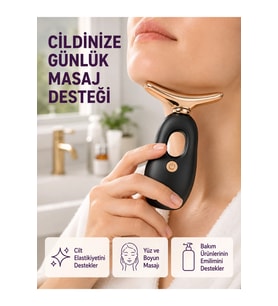 Yüz ve Göz Altı Masaj Cihazı, Kırışıklık ve Nemlendirme Destekli