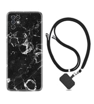 INFINIX Note 11 Pro Note 10 Hot 9 Play Kılıf Boyun Askılı Silikon Black Hole Marble 1387