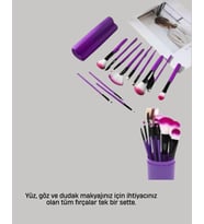 12’li Profesyonel Makyaj Fırça Seti Ultra Yumuşak Sentetik Kıllı