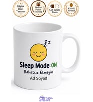 Sleep Mode Yazılı Komik Baskılı Kupa Bardak Esprili Hediye Porselen Mug