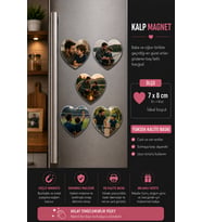 5'li Kalp Fotoğraf Magneti Baba ve Oğula Kişiselleştirilebilir Unutulmaz Anı Hediyesi