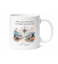 Yolculuk ve Özlem Temalı Kupa Bardak Hediye Özel Tasarım Porselen Mug