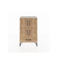 Arges Komodin 4 Raflı Tek Çekmeceli 4 Kapaklı 60x30x96 Aytaşı-Çam