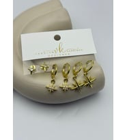Vip Gold Yıldız 6'lı Küpe - 26vipkp48