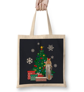 Miss Piggy Around The Christmas Tree Muppets Bez Çanta Uzun Saplı