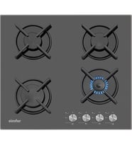 Simfer 3031-N Set Üstü Flat Siyah Cam Ocak