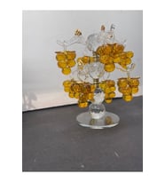 Dekoratif Kristal Sekizli Salkım Üzüm Sarı