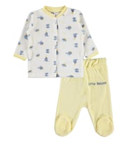 Civil Baby Little Sailors Nakışlı 1-9 Ay Pijama Takımı - Ekru