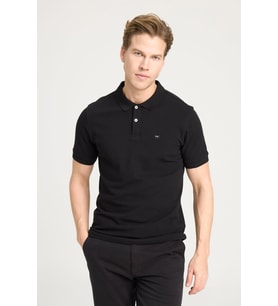 Erkek Regular Fit Polo T-shirt Siyah