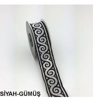 35061-Bordür - 10 mt Siyah-Gümüş
