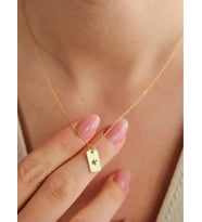Kişiye Özel Minimal Kuş Figürlü Kolye 925K Gümüş (Gold)