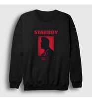 Presmono Unisex Siyah Starboy The Weeknd Sweatshirt