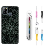 INFINIX Smart 4 5 6 Zero 8 S5 Pro Kılıf Kablo Koruma Spiral Silikon Sarmaşıklar 1675