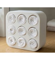 Modern 9 Bölmeli Havlu Düzenleyici  Estetik Banyo Organizer Seti