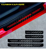 Mitsubishi Asx İçin Uyumlu Aksesuar Oto Kapı Eşiği Sticker Karbon 4 Adet