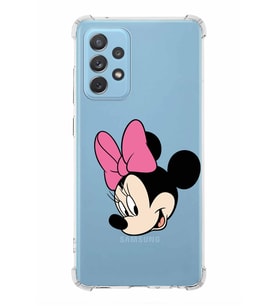 Samsung Galaxy A72  Köşe Korumalı Antişok Kapak Minnie Mouse Tasarımlı Şeffaf  Kılıf