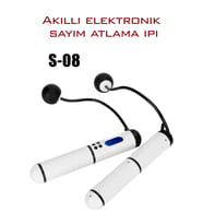 •	Atlama İpi, Atlama İpi Akıllı Elektronik Sayma Egzersiz Atlama İpi Fitness Ekipmanları (Doğal Beyaz)