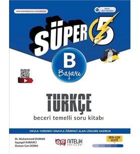 NİTELİK YAYINLARI 5.SINIF SÜPER TÜRKÇE (B) BECERİ TEMELLİ SORU KİTABI