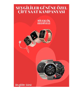 Mey İthalat® Sevgiliye Özel Yeni Nesil Akıllı Saat Çiftlere Özel Kampanya Çift Saatleri