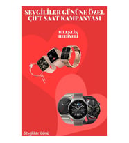 Mey İthalat® Sevgiliye Özel Yeni Nesil Akıllı Saat Çiftlere Özel Kampanya Çift Saatleri