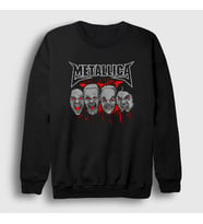 Presmono Unisex Siyah Band V2 Metallica Sweatshirt 291313tt