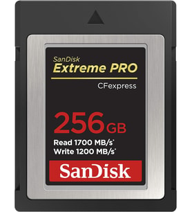 Sandisk Extreme Pro Cfexpress Hafıza Kartı Tip B 256 Gb (1.700 Mb/S Okuma, 1.200 Mb/S Yazma, Rescuep (Çok Renkli)
