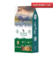 Mystic Az Tahıllı Kısırlaştırılmış Somonlu Kedi Maması 1 Kg AÇIK