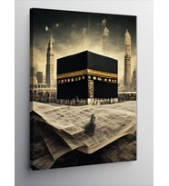 Kanvas Tablo Kabe Gazete Fon