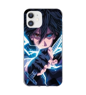 Iphone 11 Uyumlu Naruto Sasuke Tasarımlı Şeffaf Telefon Kılıfı