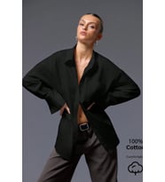 Kadın Oversize Gömlek Uzun Kollu Basic Salaş Kesim Poplin Trend Şık Günlük Gömlek