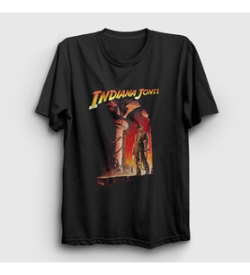 Presmono Unisex Siyah Temple Of Doom Film Indiana Jones T-Shirt 487850tt