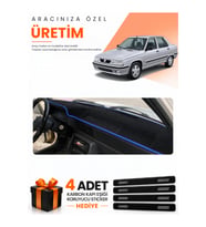 RENAULT 9 BROADWAY (1985-2000) Uyumlu Torpido Koruma Örtüsü Oto Kılıfı - Siyah Mavi