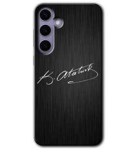 Galaxy S24 Kılıf HD Desen Baskılı Kılıf - İmza Atatürk