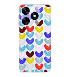 PrintiFy Tecno Spark 10 4G ile Uyumlu Water Color 1  Kamera Korumalı Şeffaf  Kılıf