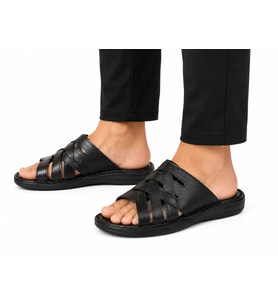 Trendyshose 07146 Doğal Deri Anatomic Erkek Terlik