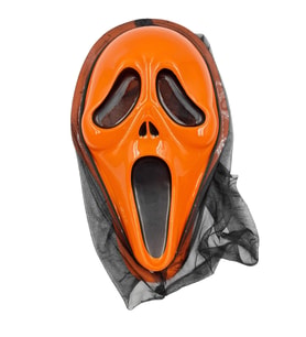 Halloween Maske Çığlık arkası tüllü Turuncu