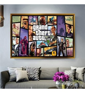 Altın Çerçeveli dekoratif tablo l1643 (Gold)