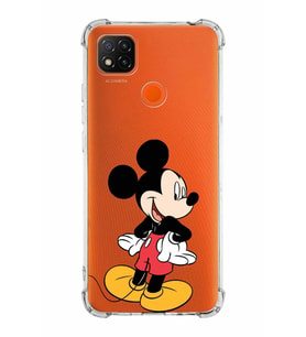 Xiaomi Redmi 10A Köşe Korumalı Antişok Kapak Mickey Mouse Tasarımlı Şeffaf  Kılıf