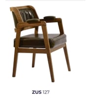 Sandalye 19863 Zus 2035 Dilim MODEL Kolçak Kayın Ortopedik Oturm Suni Rugan Deri (Ceviz)