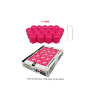 Bijon Kapağı Düz 17 Mm Pembe 20 Li Set