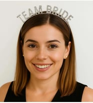 Gümüş Renk Team Bride Taç Plastik – Gelin ve Nedime Tacı (5047)