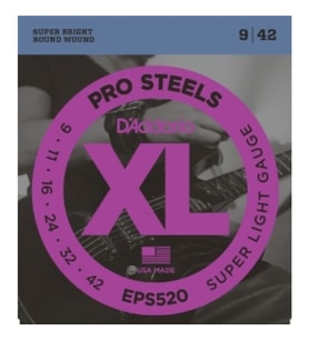 Daddario Eps520 Elektro Gitar Tel Seti, Xl, 9-42, Super Light