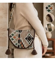 BK Gift El Yapımı Otantik Türk Kilim Omuz Çantası -8, Günlük, Kitap, Tablet, Plaj ve Seyahat Çantası